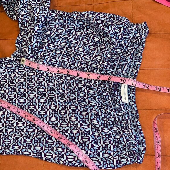 Beachlunchlounge Purple/Blue Wide-Leg Patterned Boho Elastic Waist Women's Pants - Picture 7 of 9